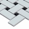 Ackland Silica White Weave 12 in. x 12 in. Matte Porcelain Mosaic Floor and Wall Tile, 15PK AKM-P-SIWH1X2WVM-CA - alternate 2